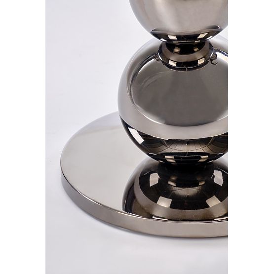 Tavolino da conferenza CARLA, nero / argento (1p=1pz)