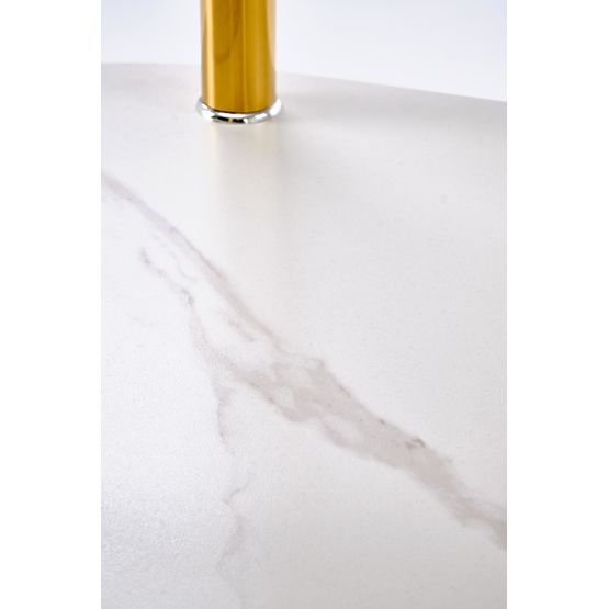 Tavolino da conferenza DUCAT, marmo bianco / trasparente / oro (2p=1ks)