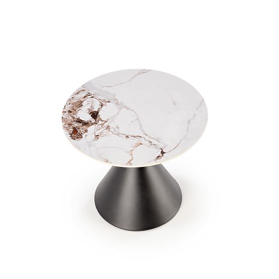 Tavolino da conferenza GORETTI_S marmo bianco / nero (2p=1ks)