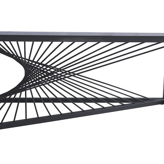 Tavolino da conferenza INFINITY 2, marmo grigio / nero (2p=1ks)