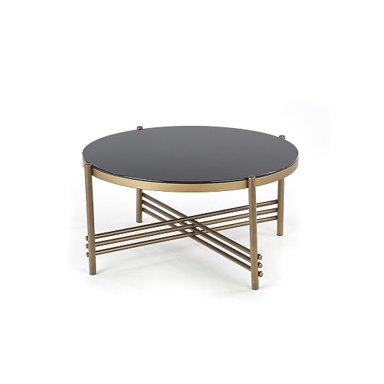 Tavolino da conferenza ISMENA, struttura - dorata, piano - nero (1p=1pz)