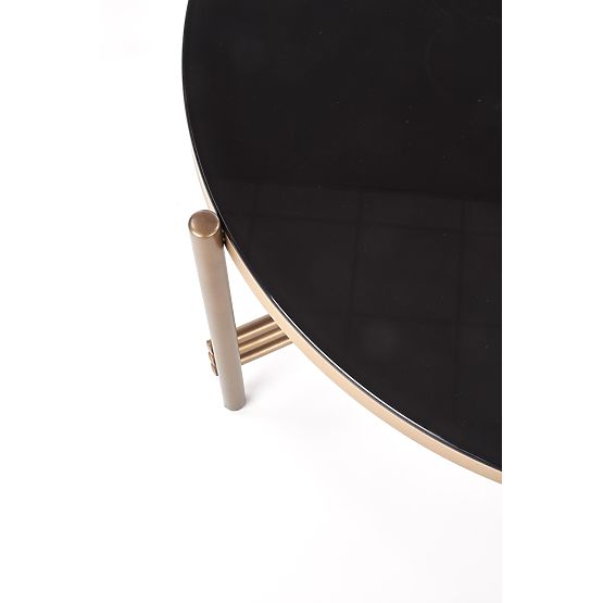 Tavolino da conferenza ISMENA, struttura - dorata, piano - nero (1p=1pz)