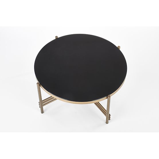 Tavolino da conferenza ISMENA, struttura - dorata, piano - nero (1p=1pz)