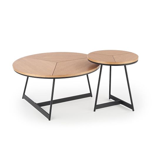 Tavolino da conferenza KARIDA-S rovere naturale/nero (1p=1pz)