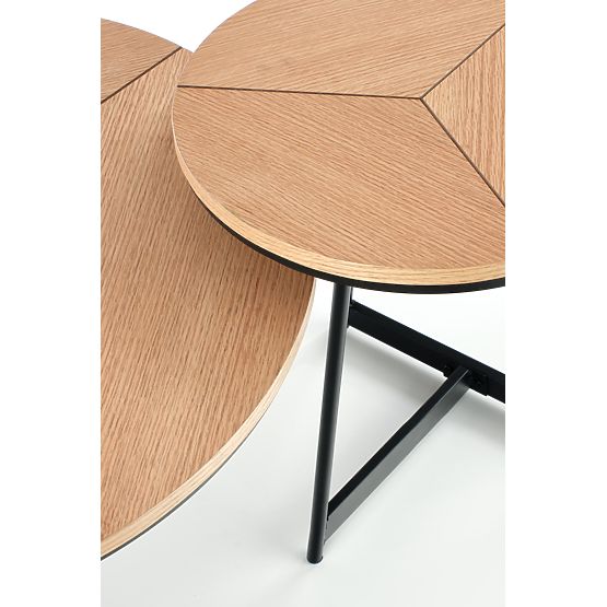 Tavolino da conferenza KARIDA-S rovere naturale/nero (1p=1pz)