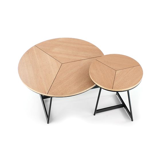 Tavolino da conferenza KARIDA-S rovere naturale/nero (1p=1pz)