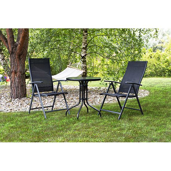 Tavolino da giardino 60 cm vetro temperato per giardino terrazza balcone