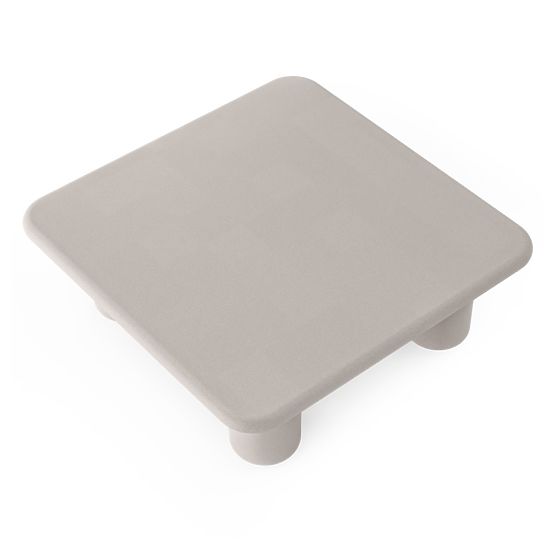 Tavolino da giardino Vibonis 100 cm, quadrato, in cemento, beige chiaro