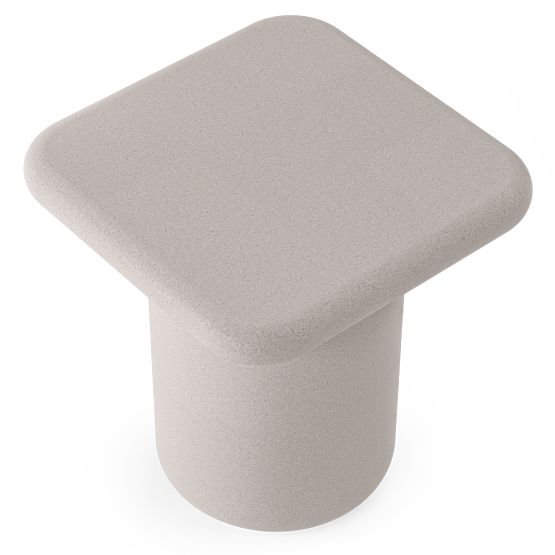 Tavolino da giardino Vibonis 42 cm, quadrato, in cemento, beige chiaro