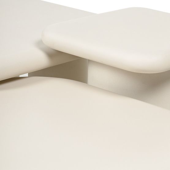 Tavolino da giardino Vibonis 70 cm, quadrato, in cemento, beige chiaro