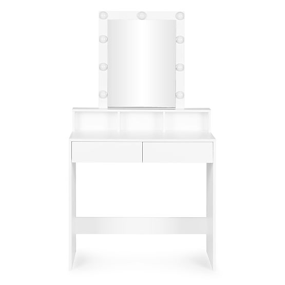 Tavolino da toeletta cosmetico con specchio e illuminazione LED 3 colori regolazione luminosità Mode