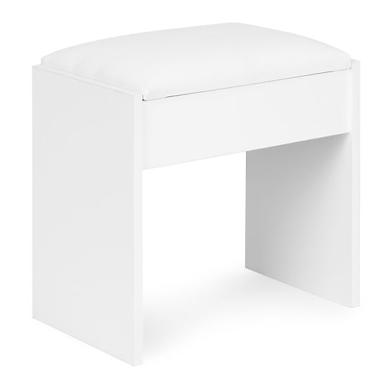 Tavolino da toeletta cosmetico con specchio e illuminazione LED 4 cassetti sgabello ModernHome