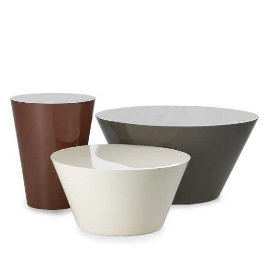 Tavolino Laterale Eclipso, 40 cm, bordeaux-marrone, lucido