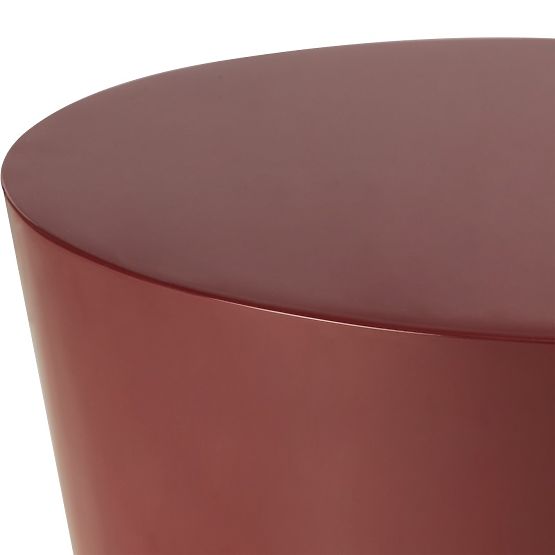 Tavolino Laterale Eclipso, 40 cm, bordeaux-marrone, lucido