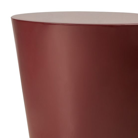 Tavolino Laterale Eclipso, 40 cm, bordeaux-marrone, lucido
