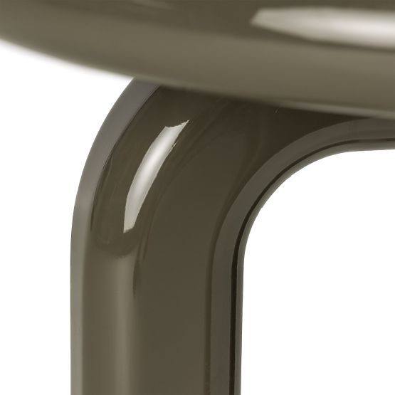Tavolino laterale Flambe 50 cm, verde/grigio, lucido