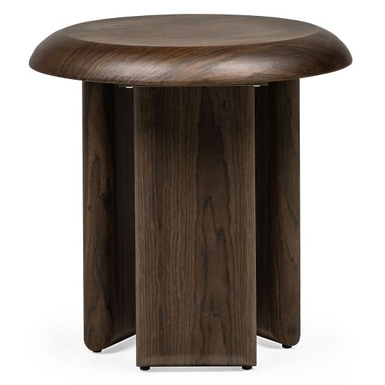 Tavolino laterale Keo 50 cm, noce scuro