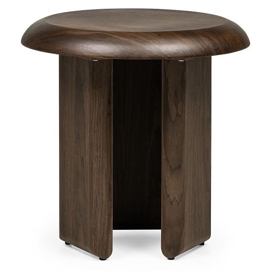Tavolino laterale Keo 50 cm, noce scuro