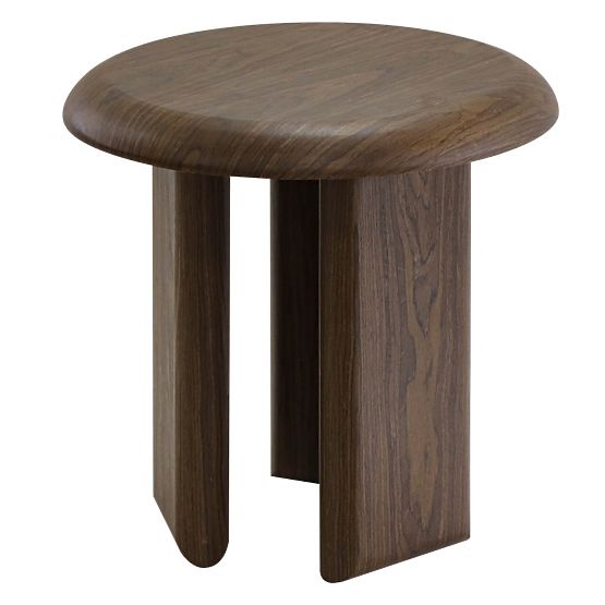 Tavolino laterale Keo 50 cm, noce scuro