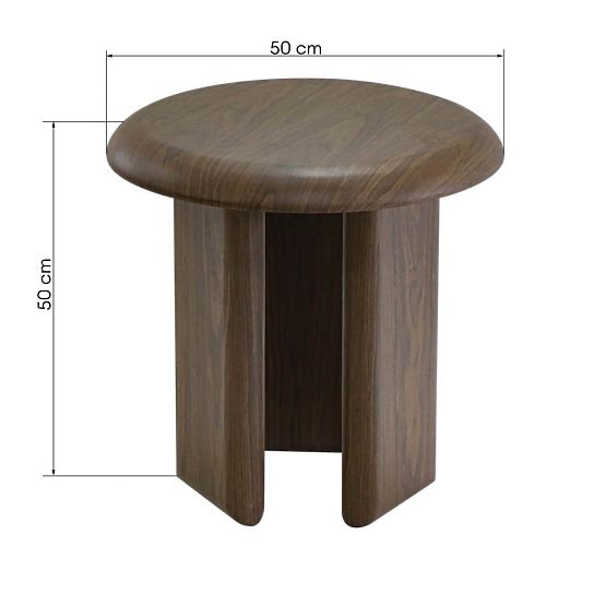 Tavolino laterale Keo 50 cm, noce scuro