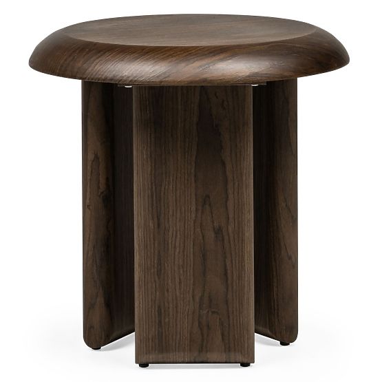 Tavolino laterale Keo 50 cm, noce scuro