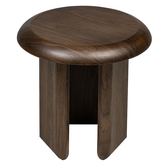 Tavolino laterale Keo 50 cm, noce scuro