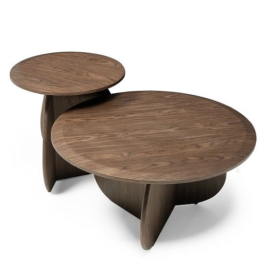 Tavolino laterale Noku 50 cm, noce scuro