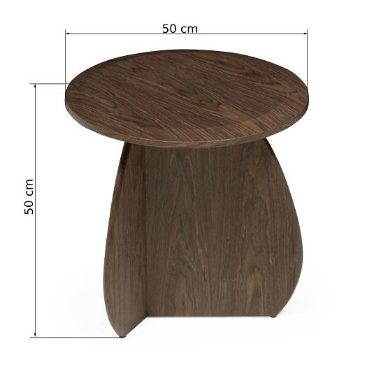 Tavolino laterale Noku 50 cm, noce scuro