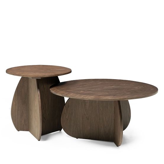 Tavolino laterale Noku 50 cm, noce scuro