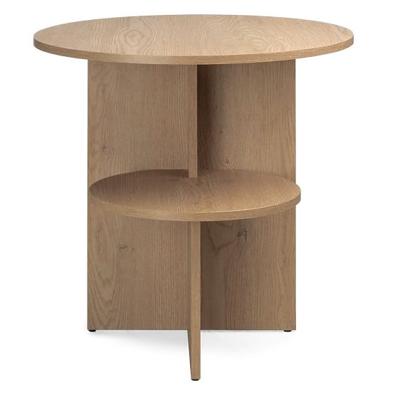 Tavolino Laterale Rotondo Yaso, Rovere Cremona Torro