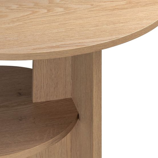 Tavolino Laterale Rotondo Yaso, Rovere Cremona Torro