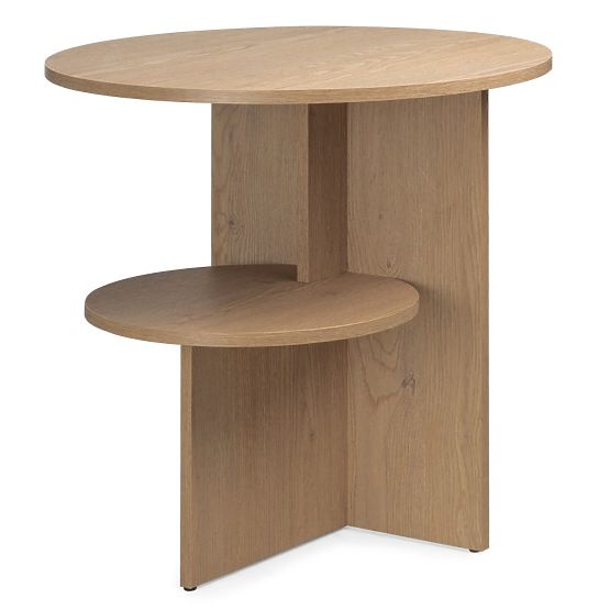 Tavolino Laterale Rotondo Yaso, Rovere Cremona Torro