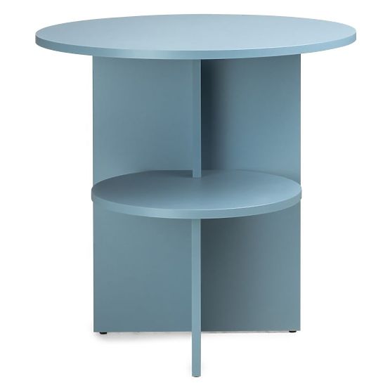Tavolino Laterale Yaso Rotondo, Blu Gesso