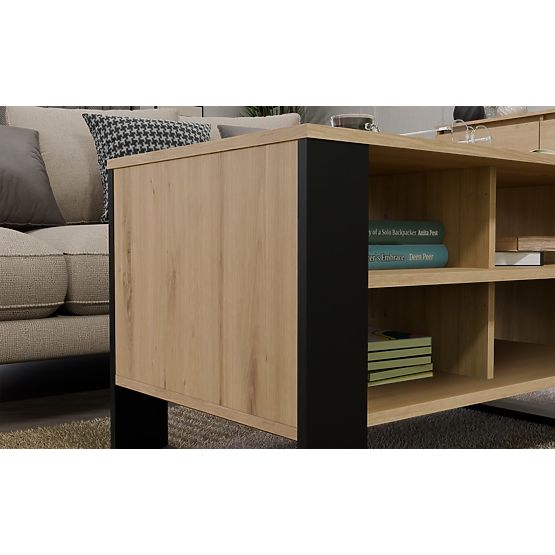 Tavolino Modern 4P Rovere Artisan Nero