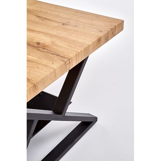 Tavolino rettangolare XENA nero / naturale
