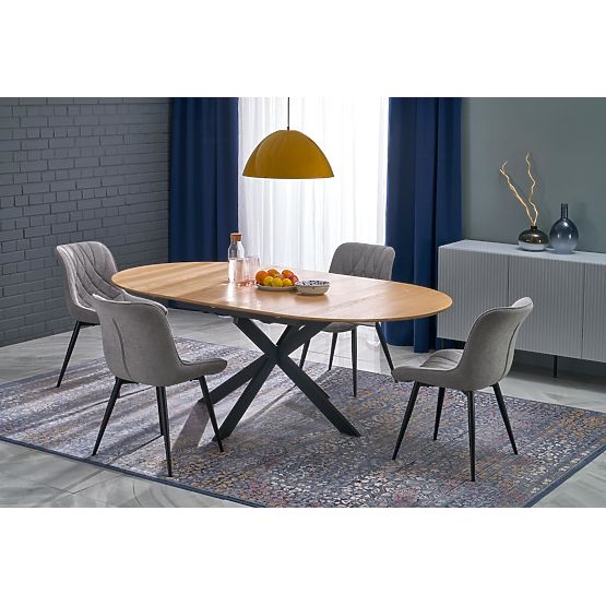 Tavolo allungabile ACORD, naturale / nero (2p=1ks)