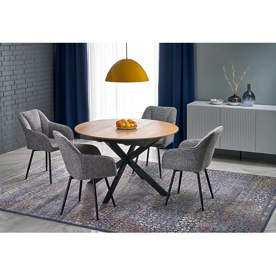 Tavolo allungabile ACORD, naturale / nero (2p=1ks)