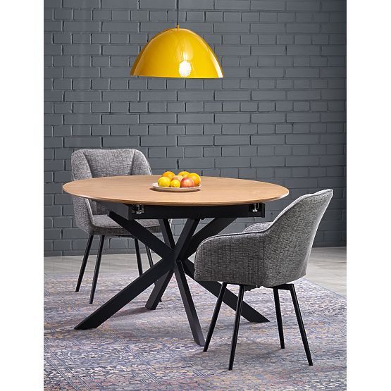 Tavolo allungabile ACORD, naturale / nero (2p=1ks)