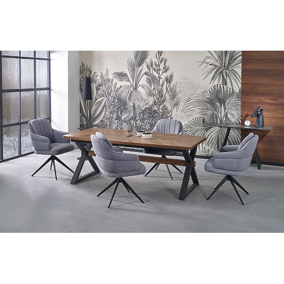 Tavolo allungabile BARON, noce / nero (2p=1ks)