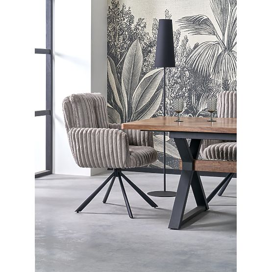 Tavolo allungabile BARON, noce / nero (2p=1ks)