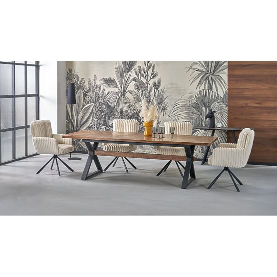 Tavolo allungabile BARON, noce / nero (2p=1ks)