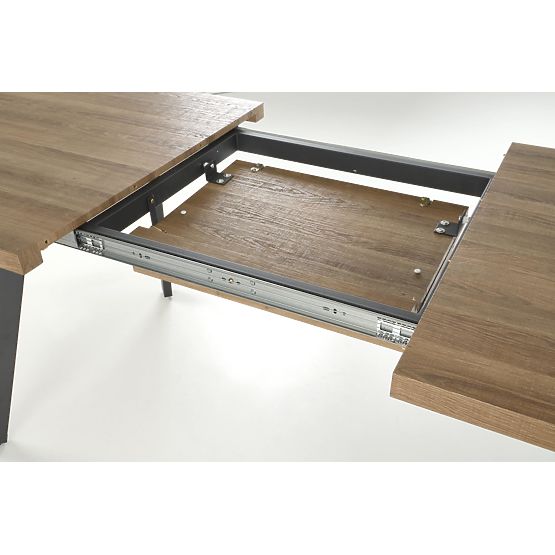 Tavolo allungabile BERLIN 140-180 cm, piano - noce, struttura - nero (2p=1ks)
