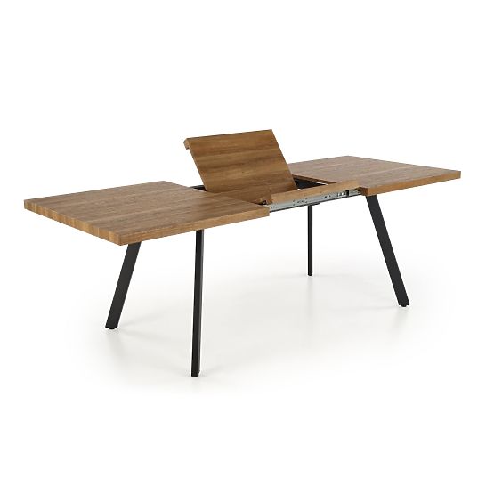 Tavolo allungabile BERLIN 140-180 cm, piano - noce, struttura - nero (2p=1ks)