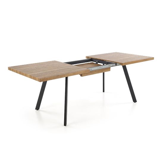 Tavolo allungabile BERLIN 140-180 cm, piano - noce, struttura - nero (2p=1ks)