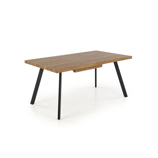 Tavolo allungabile BERLIN 140-180 cm, piano - noce, struttura - nero (2p=1ks)