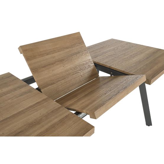 Tavolo allungabile BERLIN 140-180 cm, piano - noce, struttura - nero (2p=1ks)