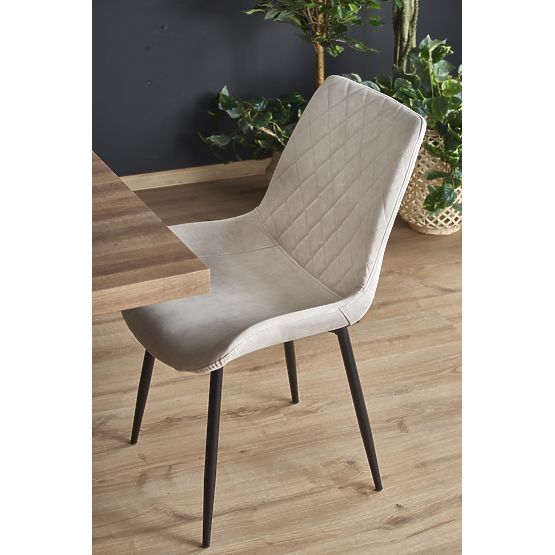 Tavolo allungabile BERLIN 140-180 cm, piano - noce, struttura - nero (2p=1ks)