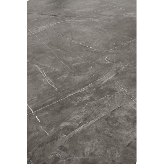 Tavolo allungabile CHARLES, piano - marmo grigio, gambe - nero