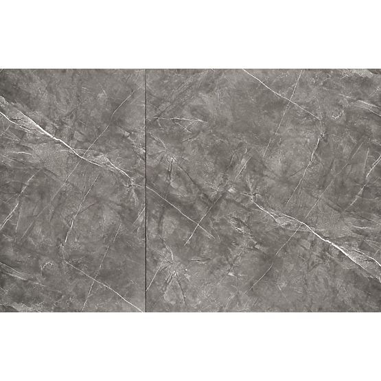 Tavolo allungabile CHARLES, piano - marmo grigio, gambe - nero