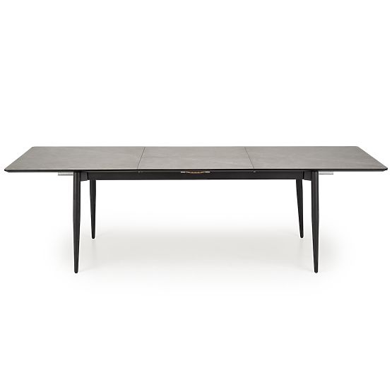 Tavolo allungabile CHARLES, piano - marmo grigio, gambe - nero